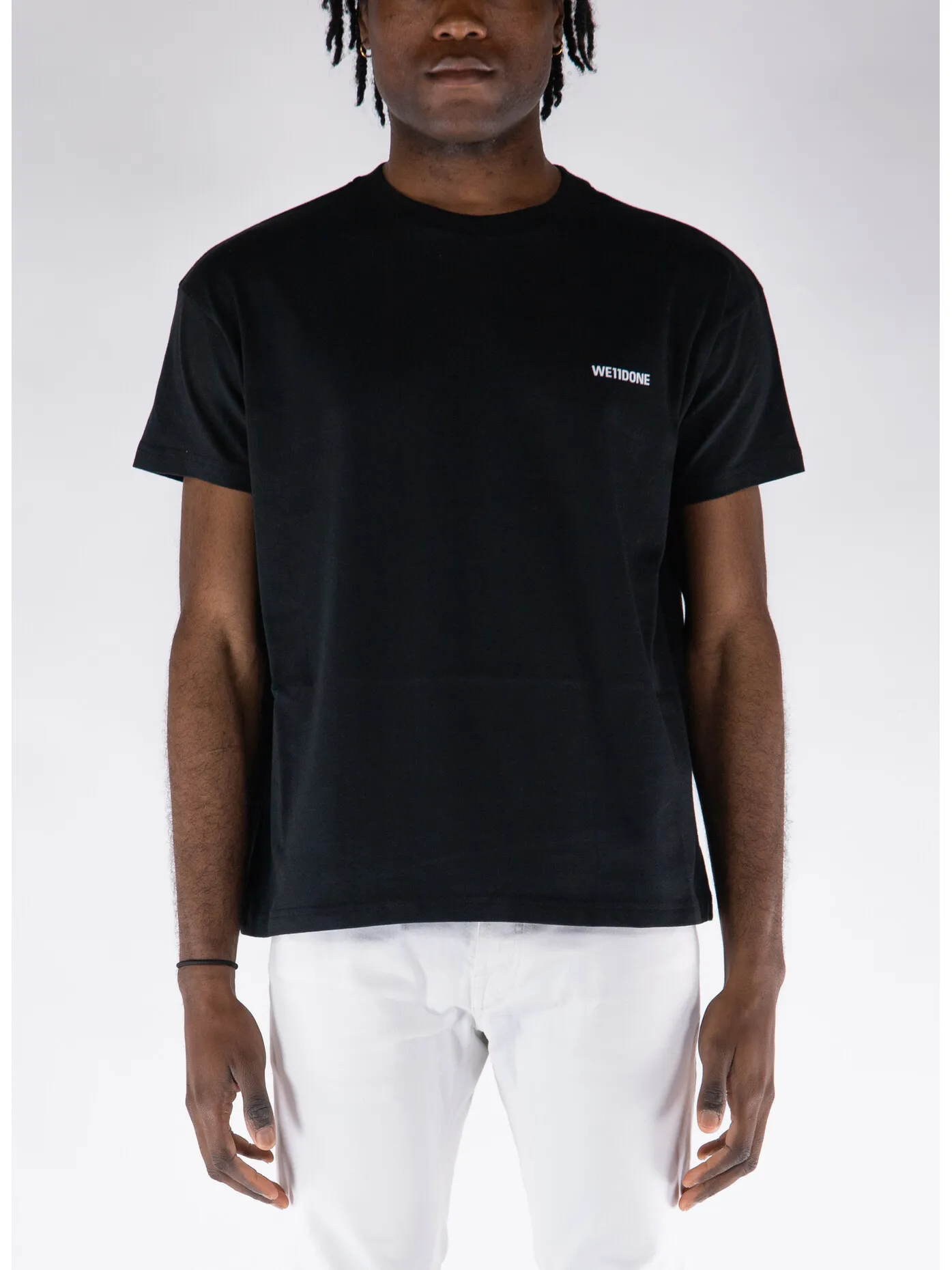     -WE11DONE    -T-SHIRT GIROCOLLO CON MINI LOGO-