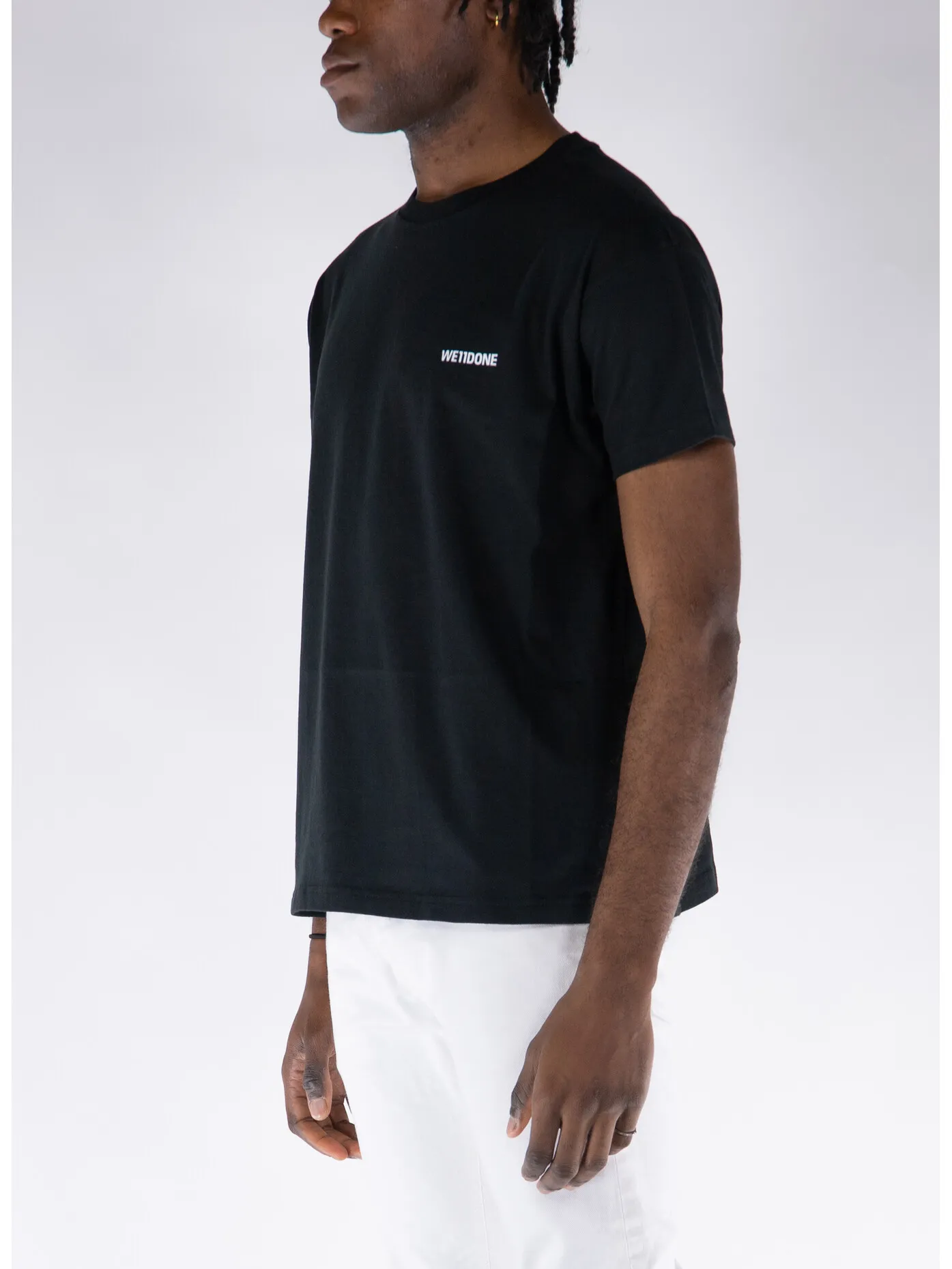     -WE11DONE    -T-SHIRT GIROCOLLO CON MINI LOGO-