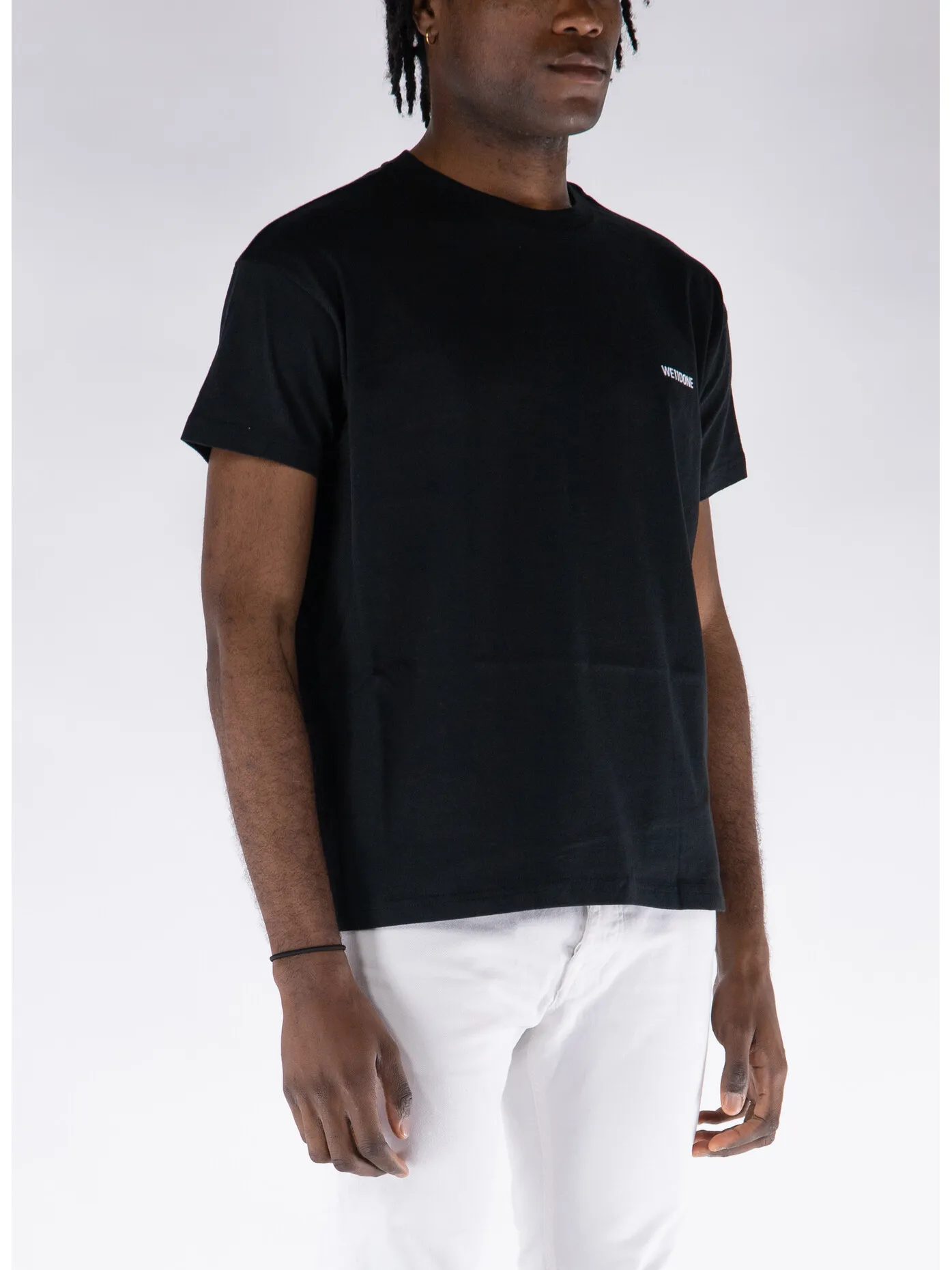     -WE11DONE    -T-SHIRT GIROCOLLO CON MINI LOGO-