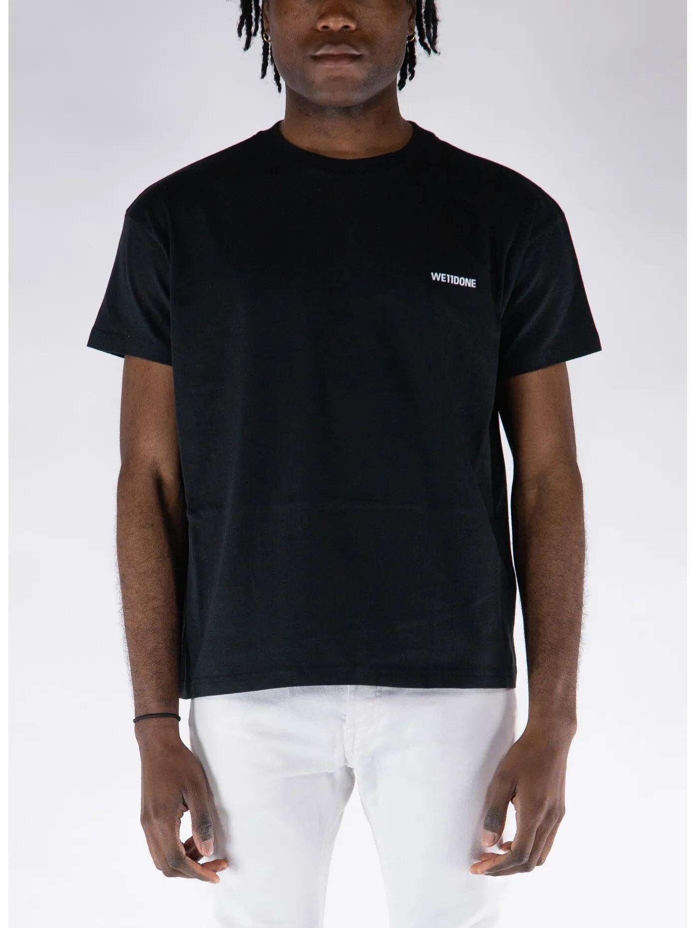     -WE11DONE    -T-SHIRT GIROCOLLO CON MINI LOGO-