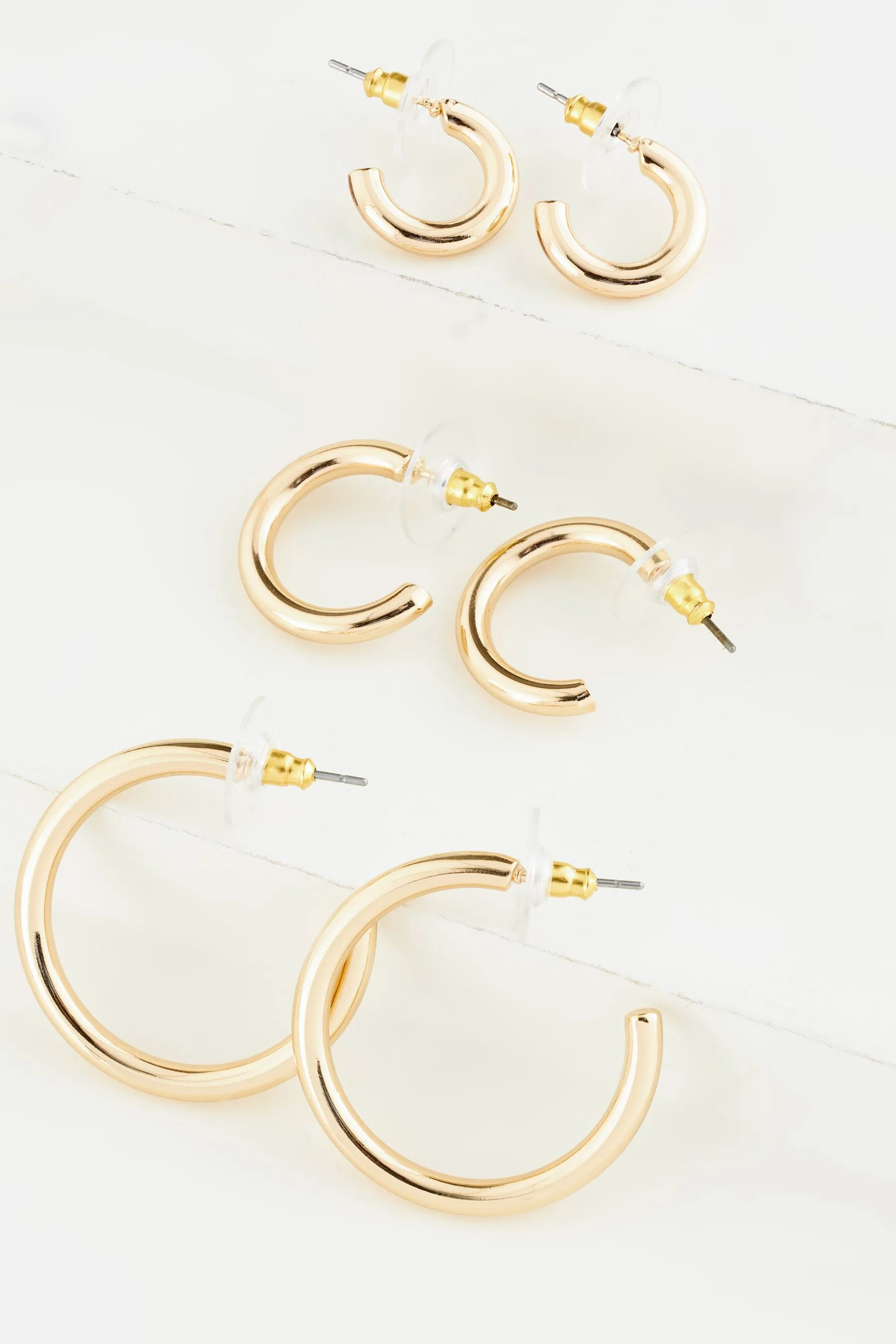 3 Pack Hoop Earrings    