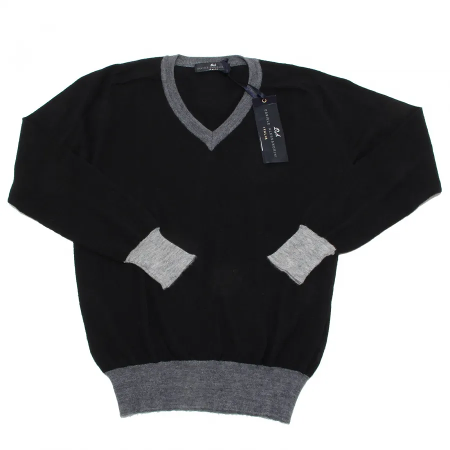 9955M maglione uomo DANIELE ALESSANDRINI nero sweater men