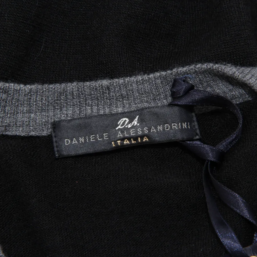 9955M maglione uomo DANIELE ALESSANDRINI nero sweater men