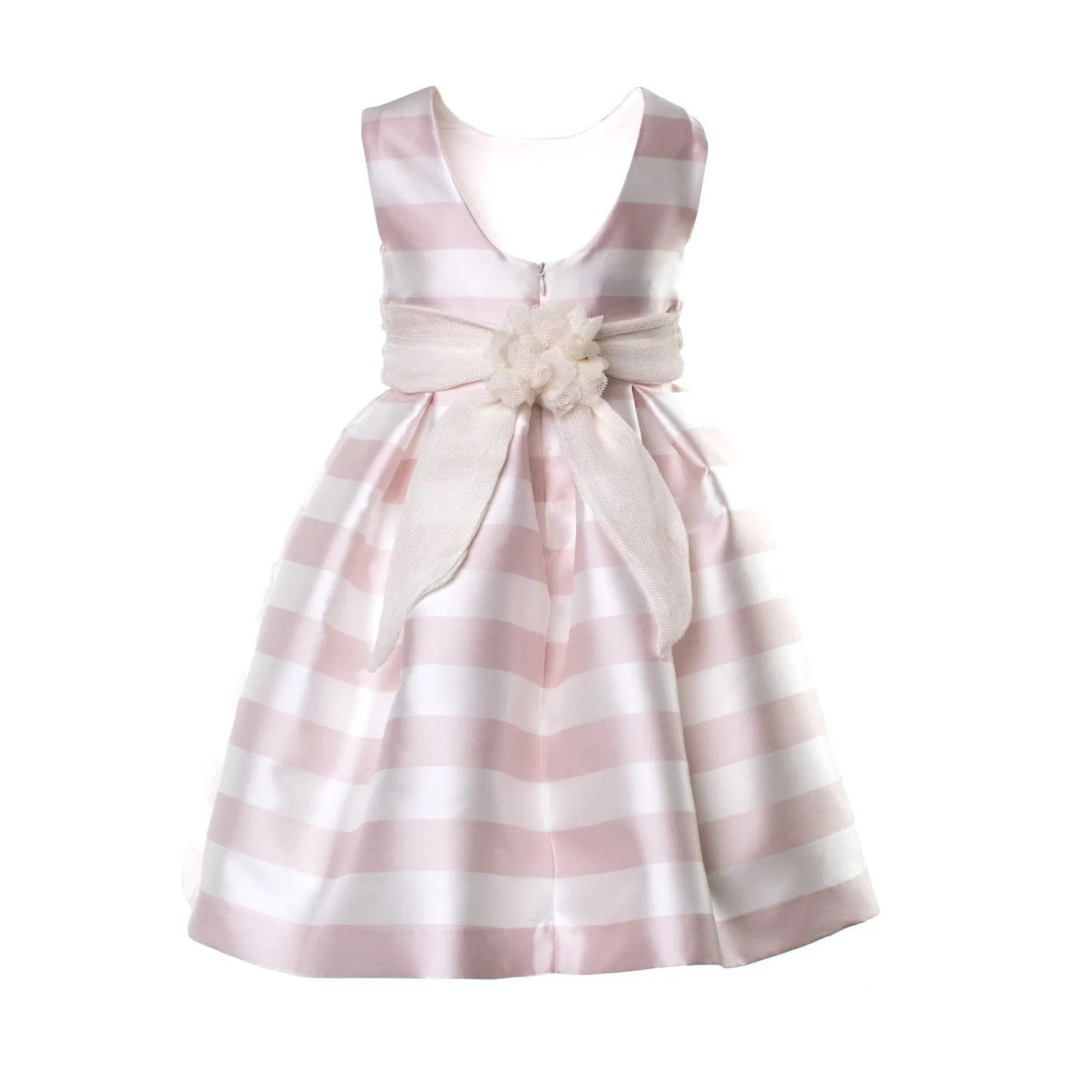 Abito Bambina Bianco E Rosa