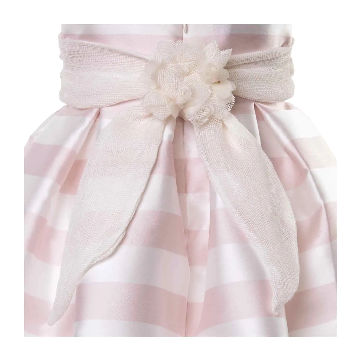 Abito Bambina Bianco E Rosa
