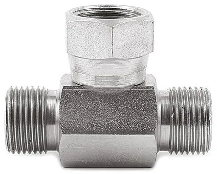 Adattatore a T filettato Parker, 199 bar max, connettore A: G 3/4 Maschio, B: G 3/4 Maschio, raccordo: G 3/4 Femmina,