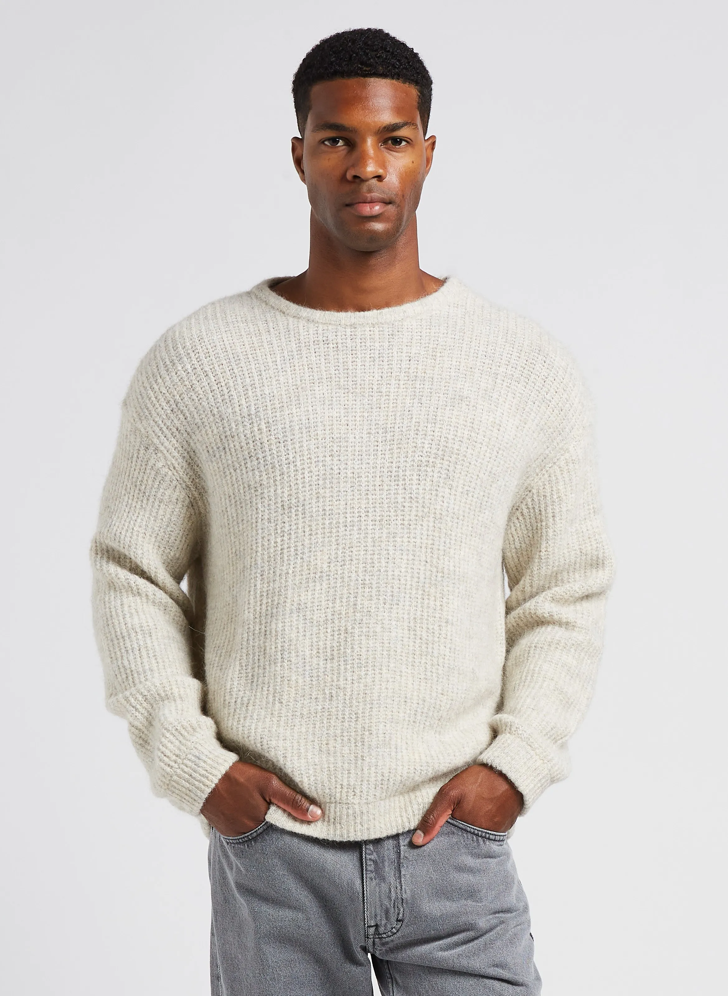  AMERICAN VINTAGE   EAST - Maglione scollo tondo in filato misto | Beige