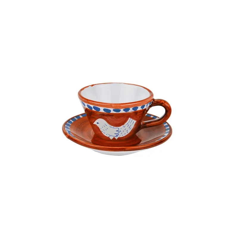 Arcucci Materia piuma arancio tazza espresso c/p