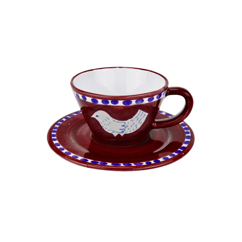 Arcucci Materia piuma bordeaux tazza cappuccino c/p