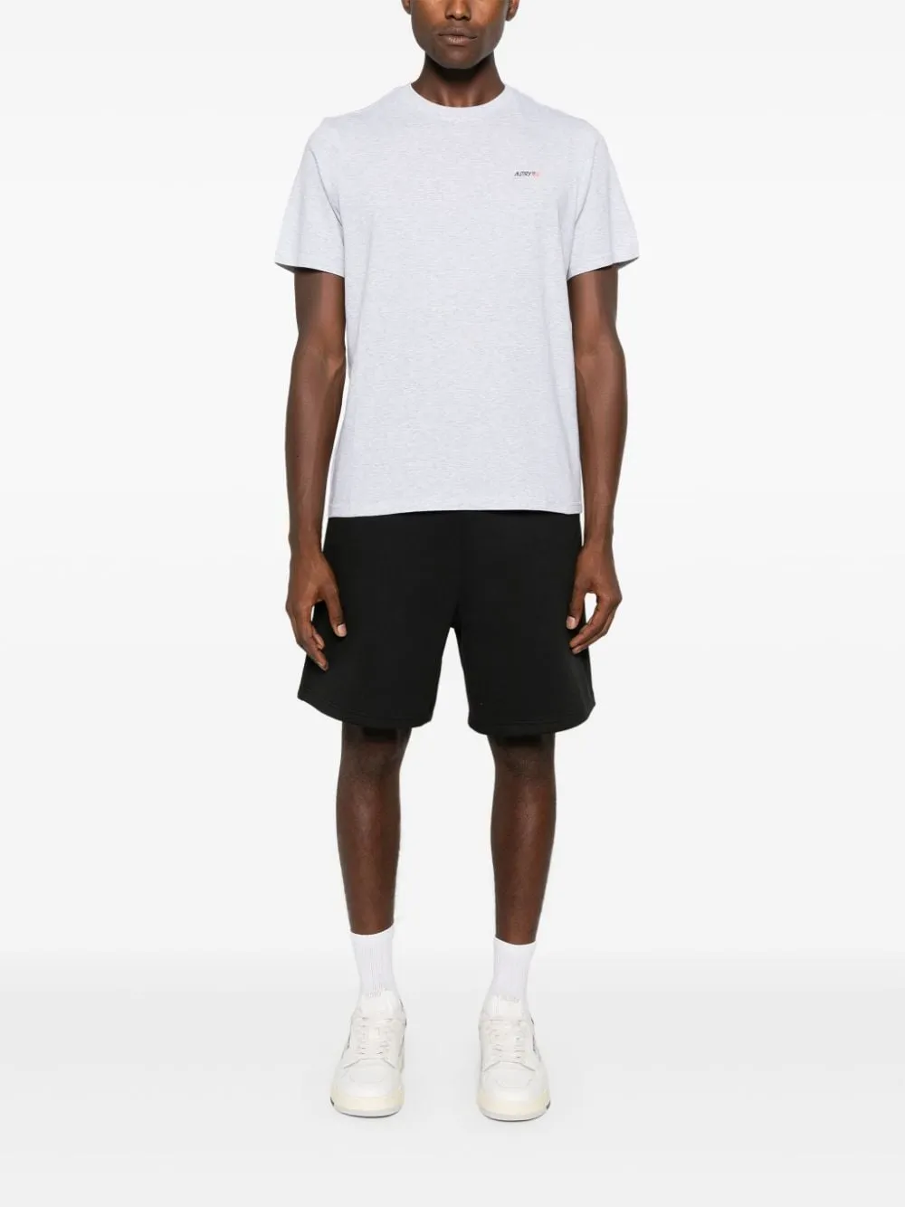 Autry T-shirt Grigio Uomo Patch Logo