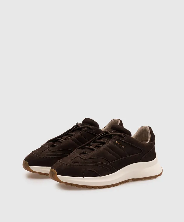 Bally Eleganti sneakers in nabuk marrone MSK0ALNK005