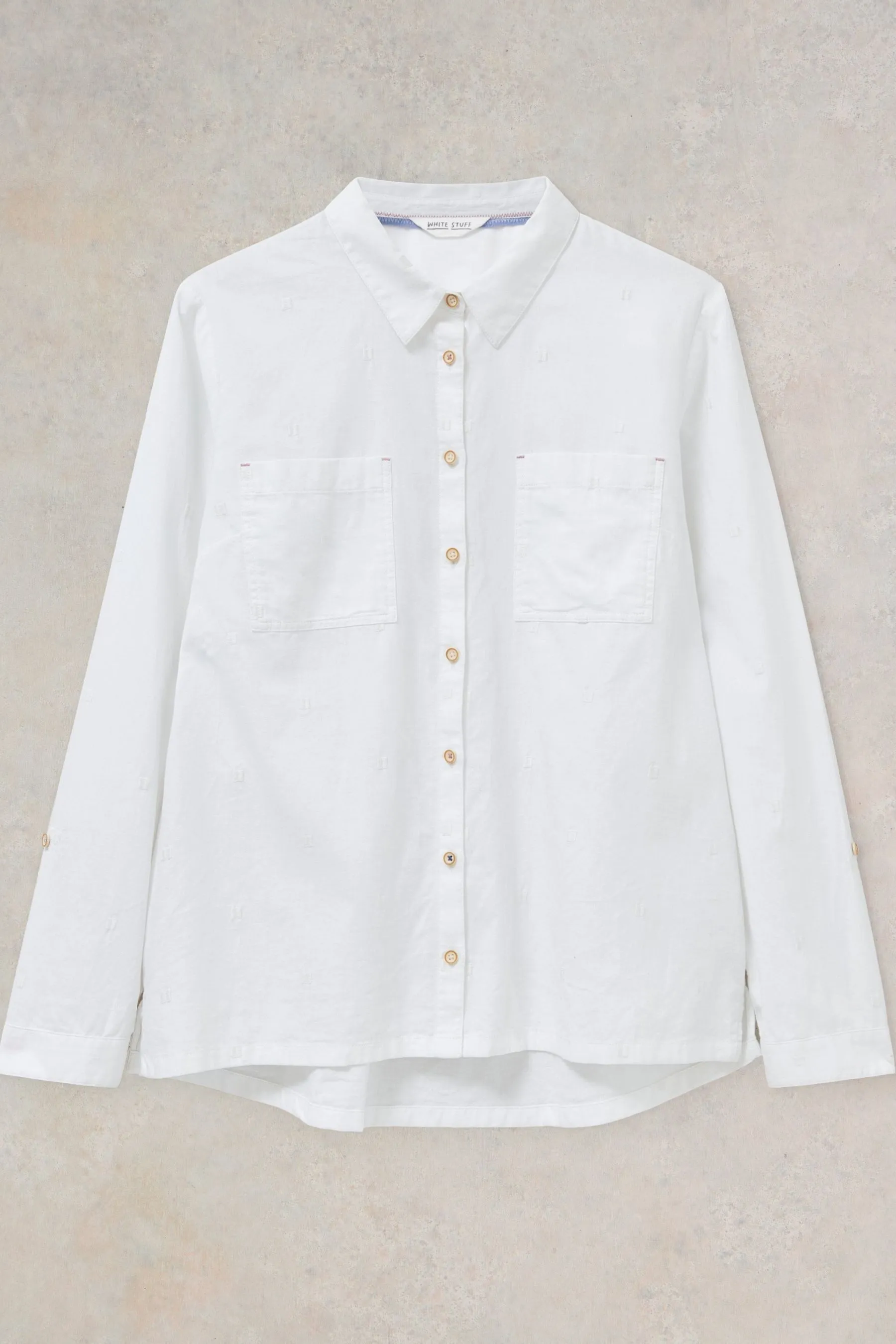 Bianco - Stuff Cotton Camicia Sophie 100% Cotone    