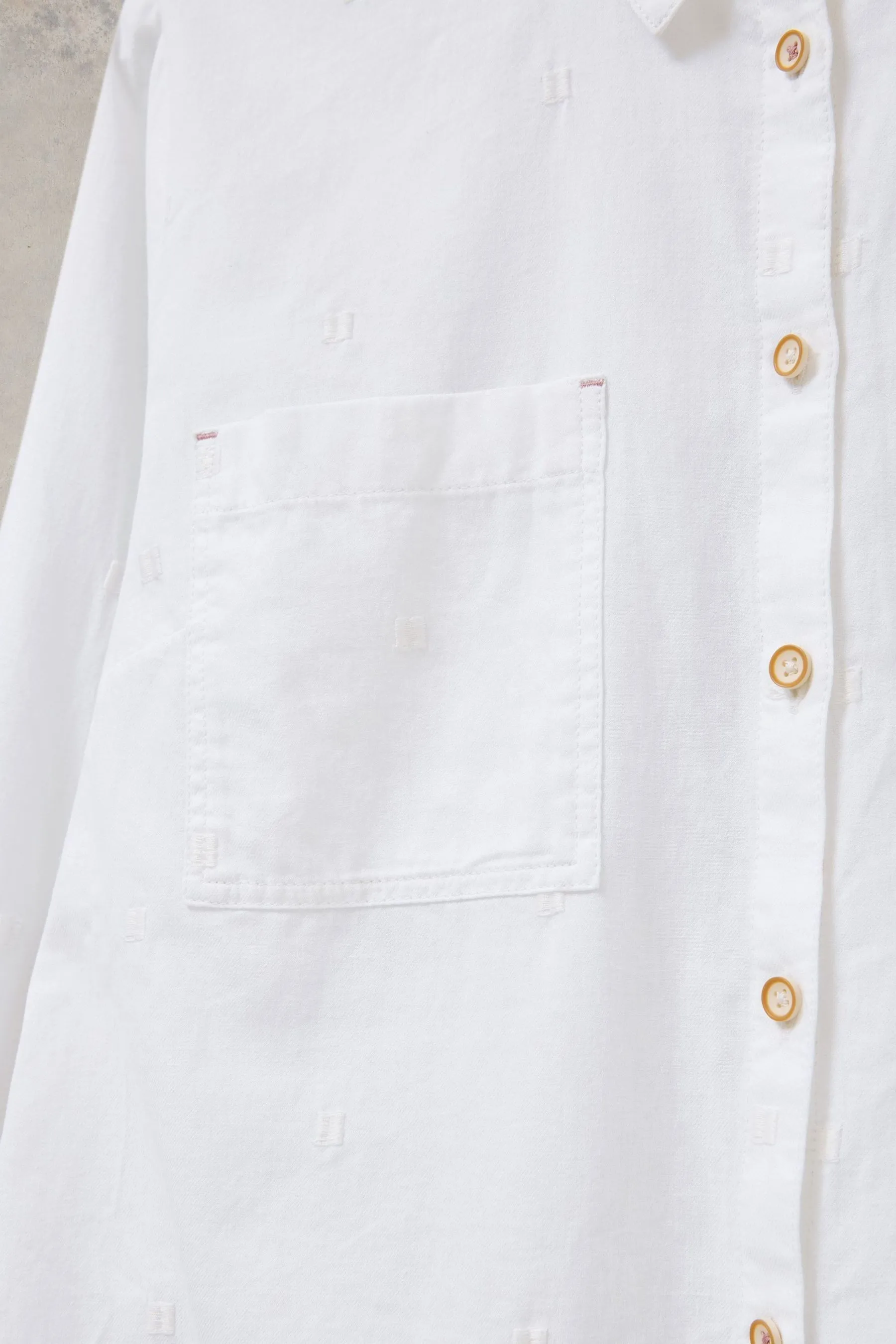 Bianco - Stuff Cotton Camicia Sophie 100% Cotone    