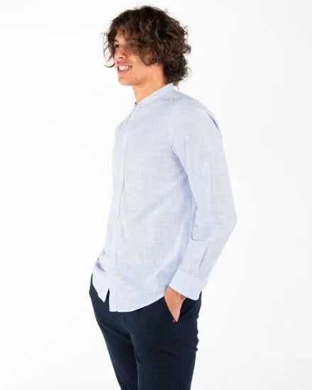 BLUE LEMON - CAMICIA MANICA LUNGA LINO RIGATO COREANO                                            Previous productBLUE LEMON - CA