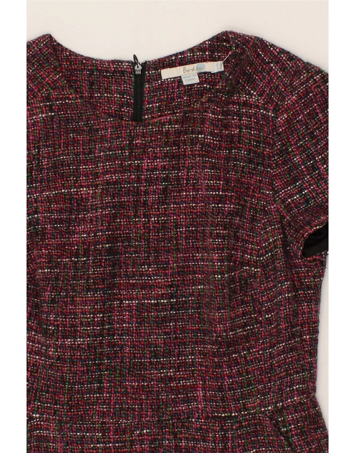 BODEN Womens Sheath Dress UK 10 Small Multicoloured Flecked Cotton