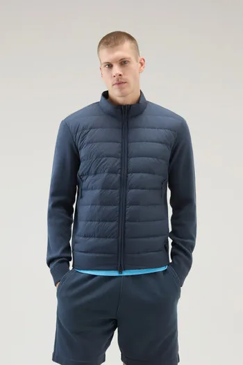 Bomber Sundance ibrido in microfibra e maglia di cotone                                                                         