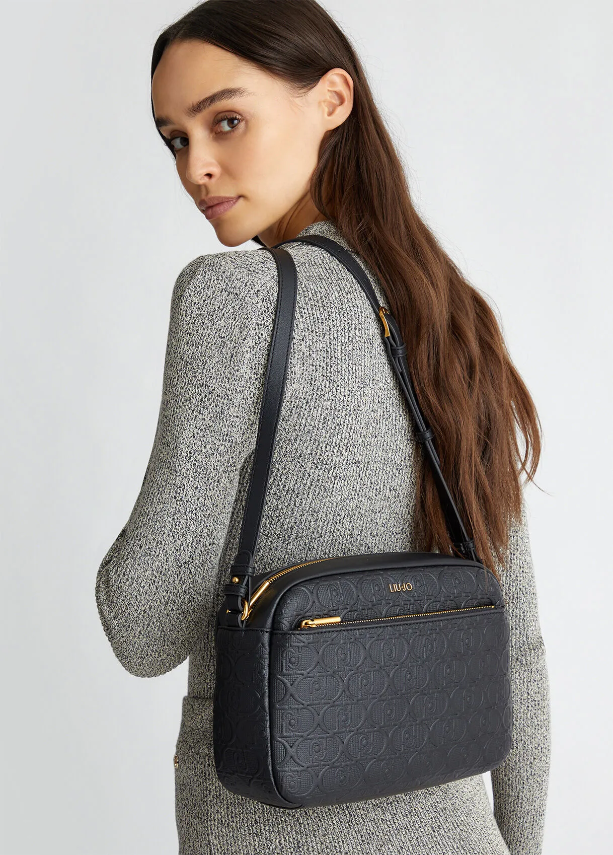 Borsa a tracolla con logo 