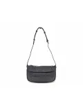 Borsa a tracolla Gherardini SOFTY CROSSBODY EXCALIBUR in tessuto e pelle nero