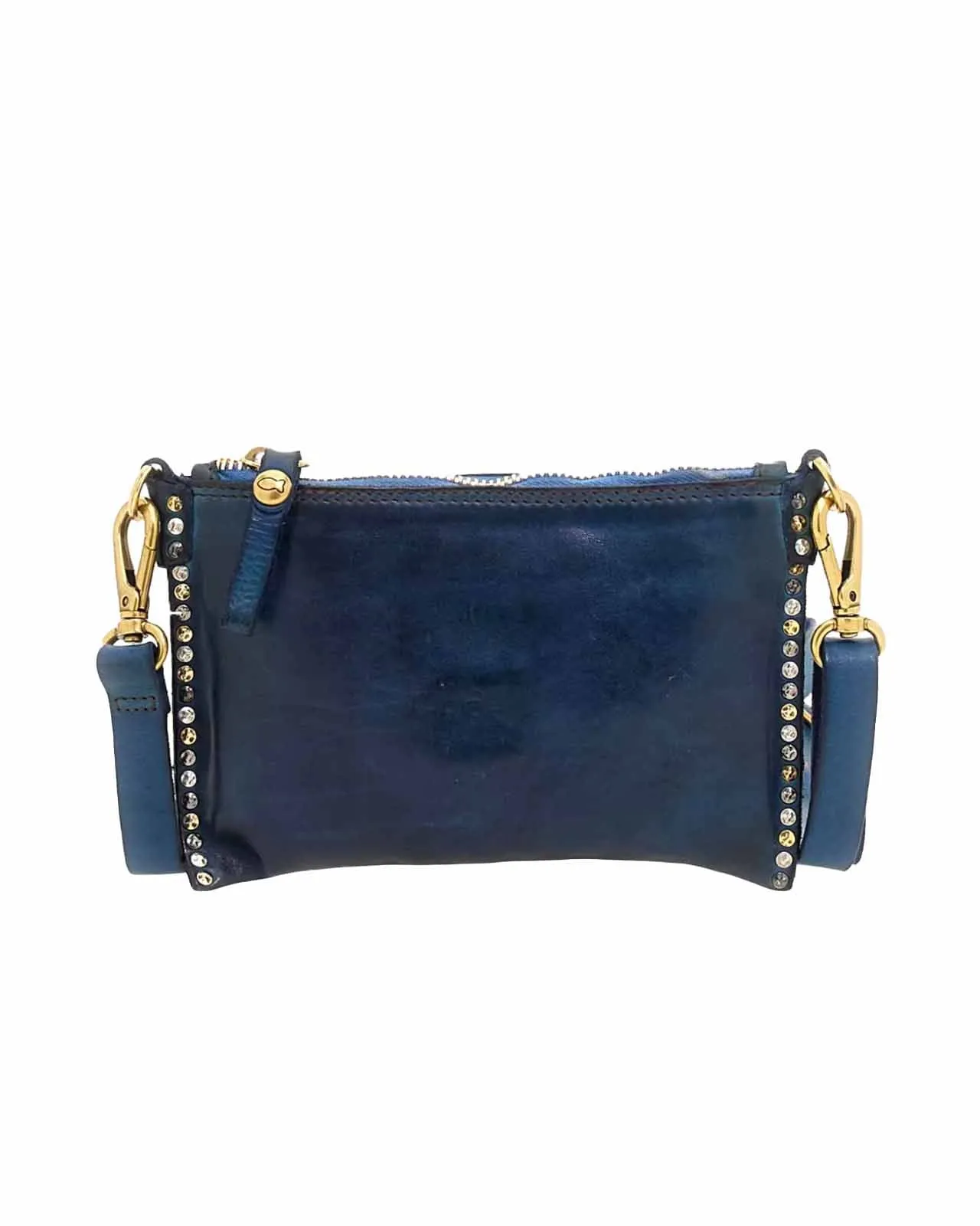 Borsa a tracolla Kura pelle zaffiro