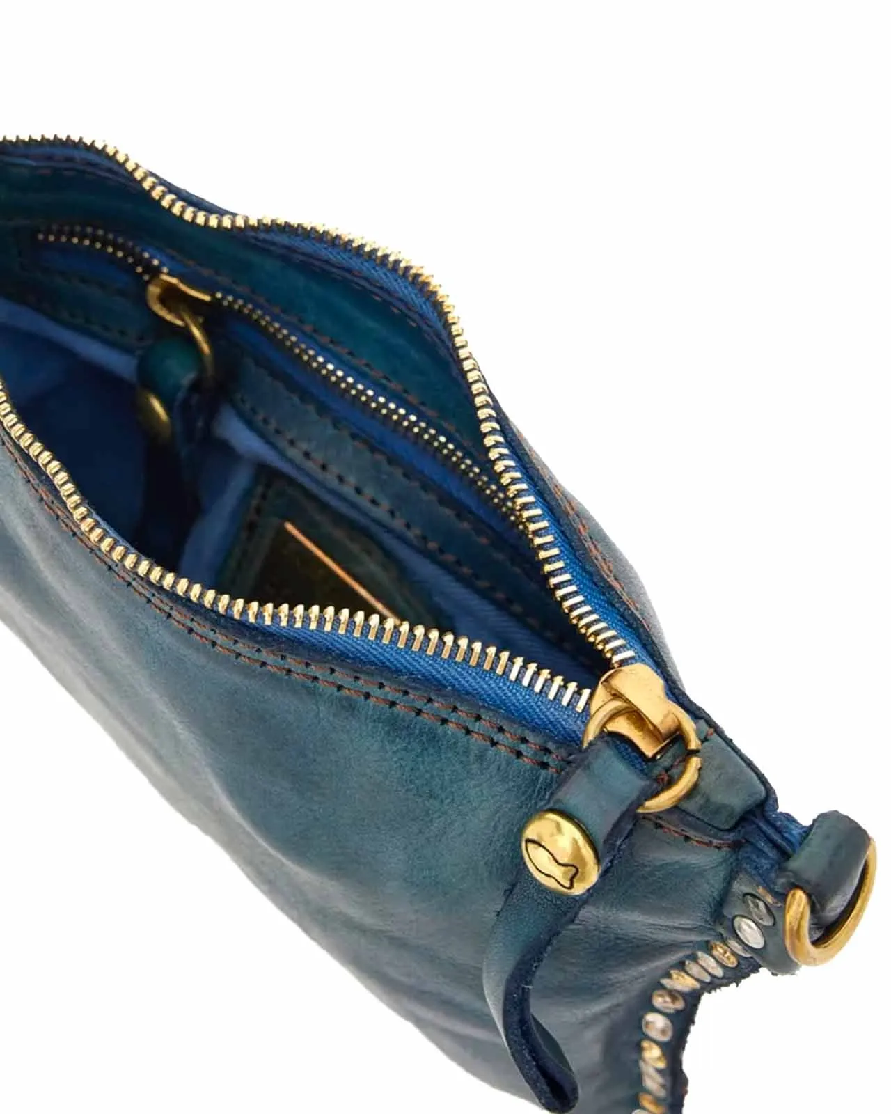 Borsa a tracolla Kura pelle zaffiro