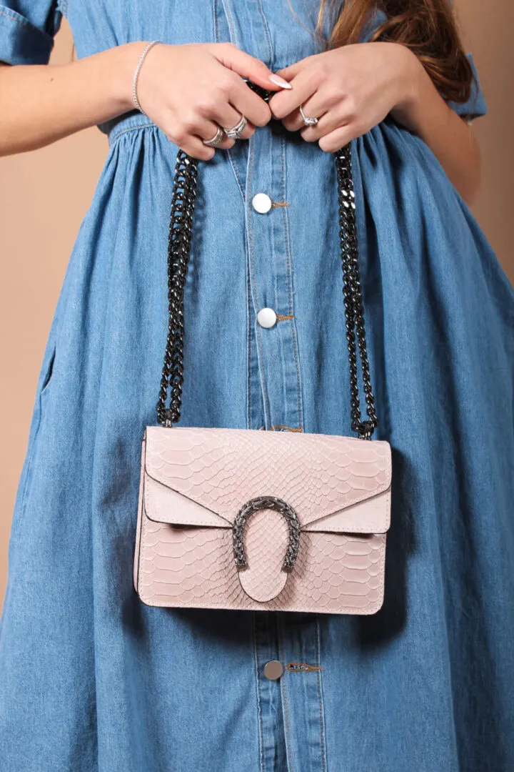 Borsa vera pelle sharon – Rosa