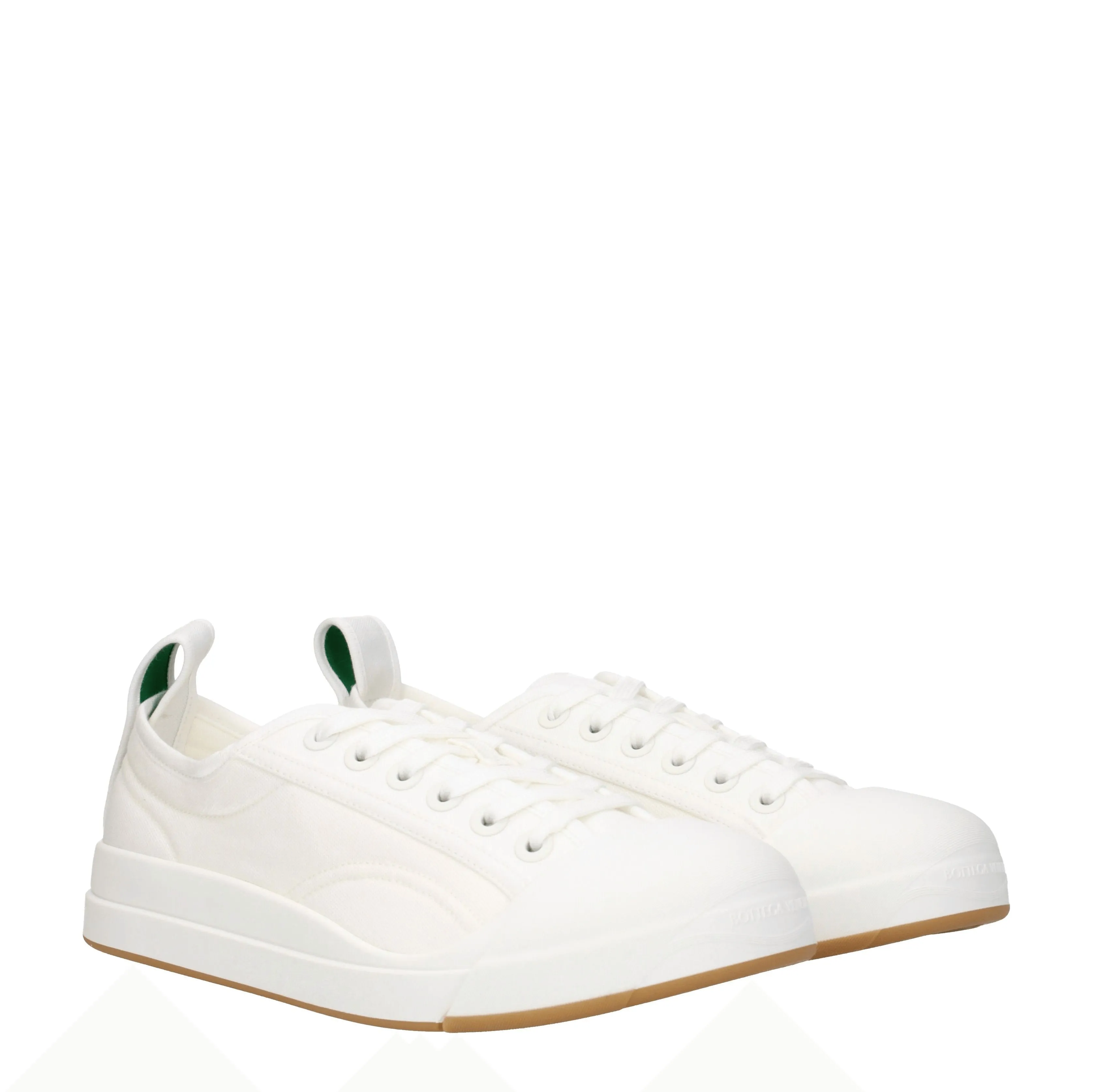 Bottega Veneta Sneakers Vulcan Uomo Tessuto Bianco/Bianco Ottico