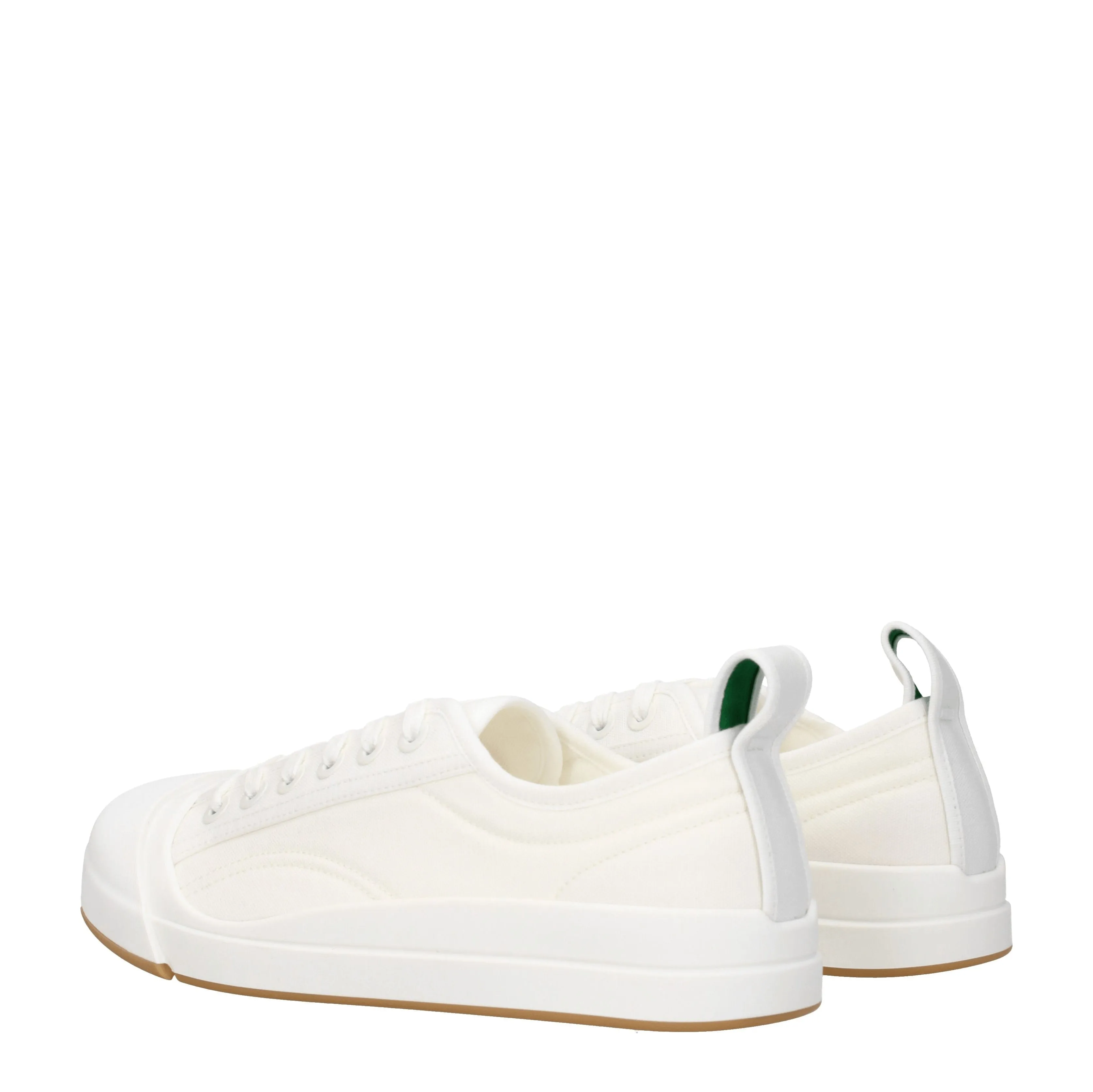 Bottega Veneta Sneakers Vulcan Uomo Tessuto Bianco/Bianco Ottico