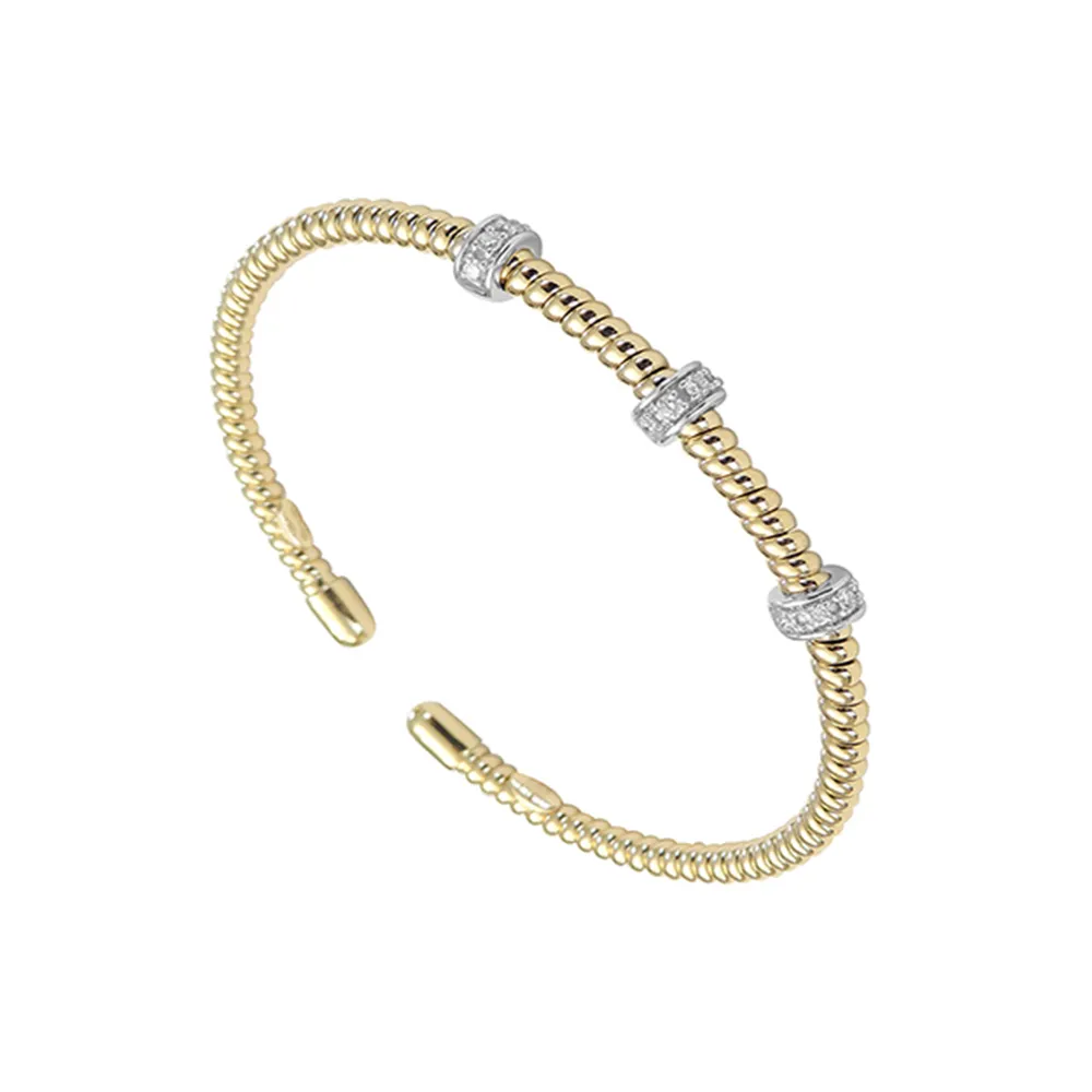 Bracciale Bangle da Donna in Oro Giallo con Diamanti – 4919