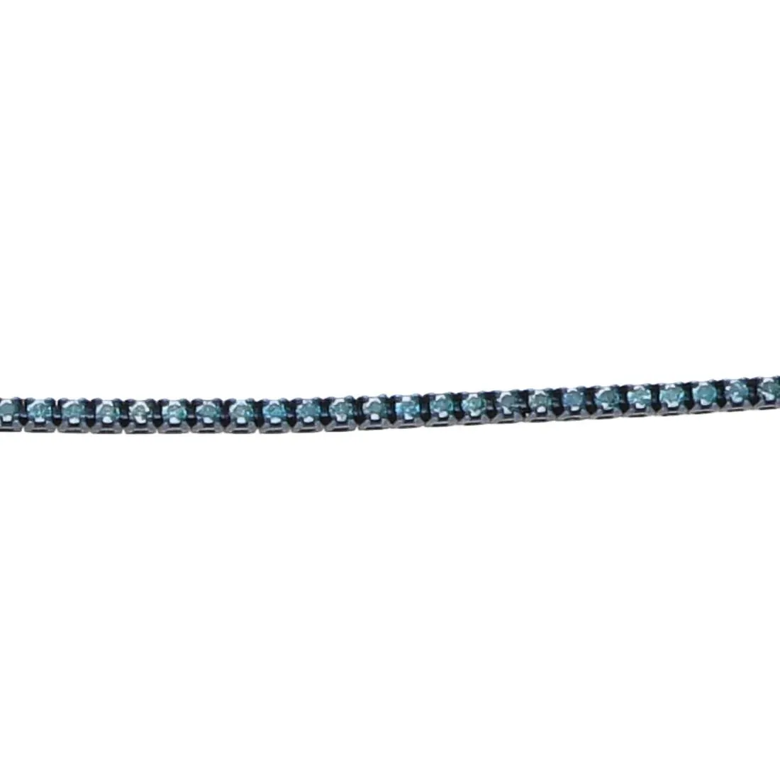 Bracciale tennis in oro con diamanti naturali blu trattati