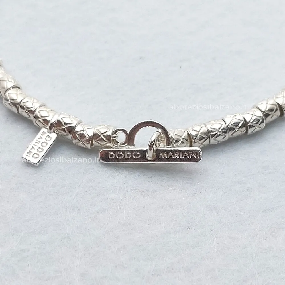 Bracciale TORINO CALCIO con Pigne Granata Bianco in Argento Dodo Mariani