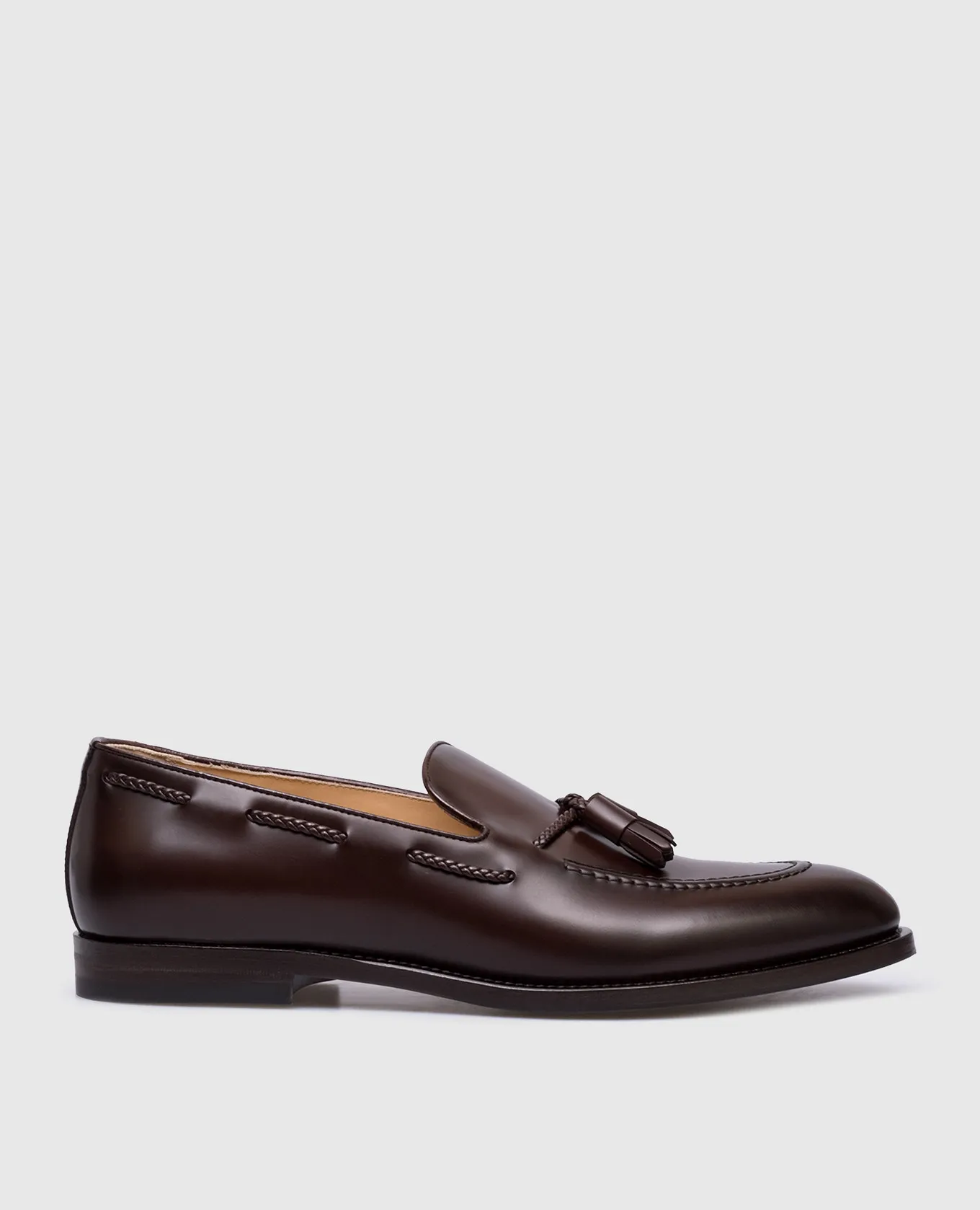 Brunello Cucinelli Mocassini in pelle marrone con nappine MZUVRNU713