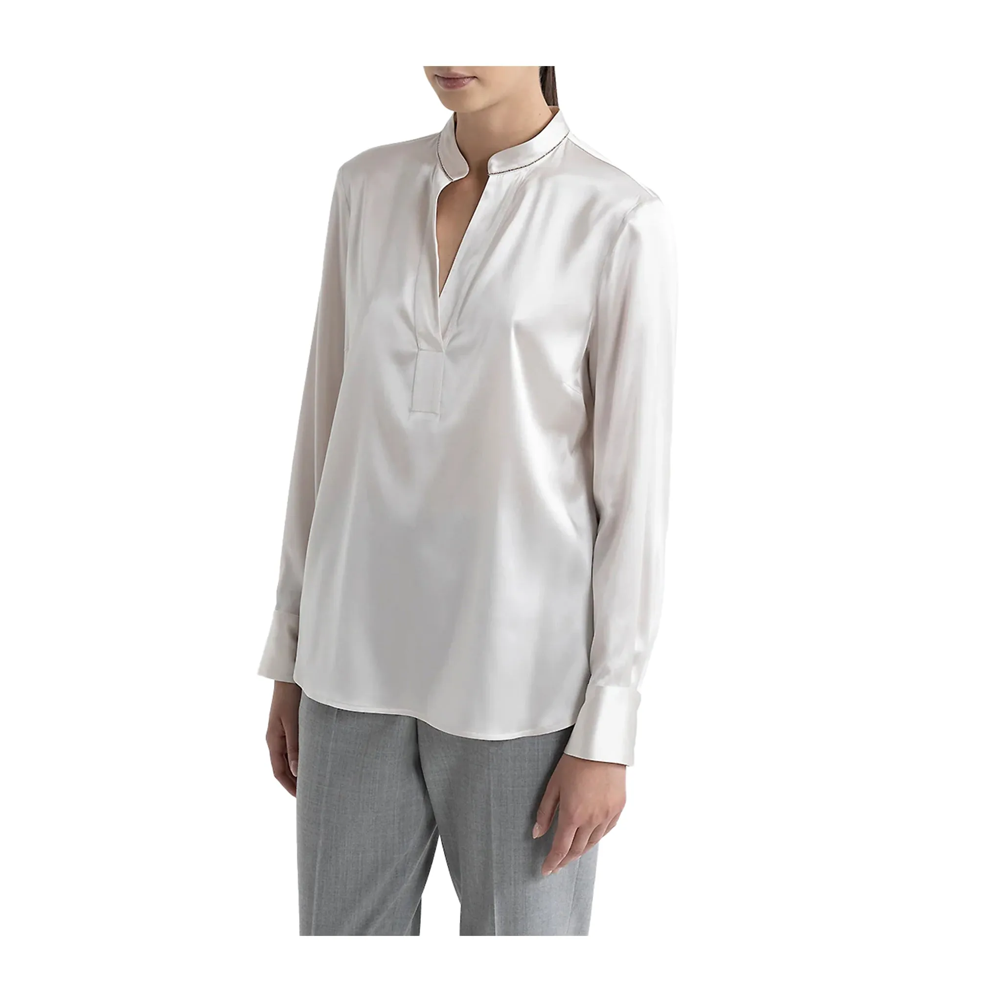 Camicia Donna in raso di seta lucido