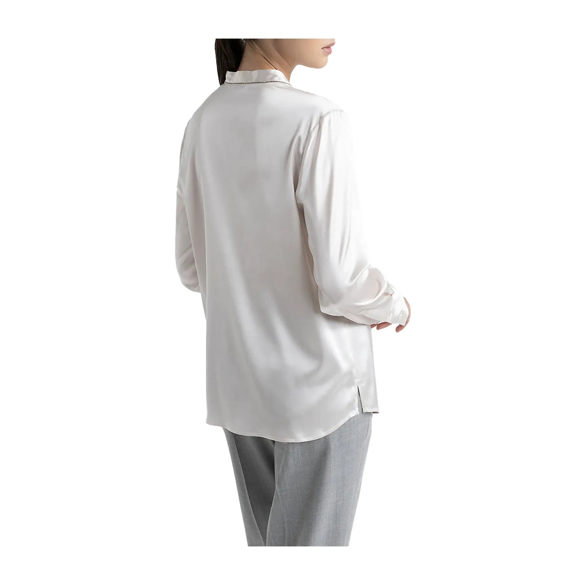 Camicia Donna in raso di seta lucido