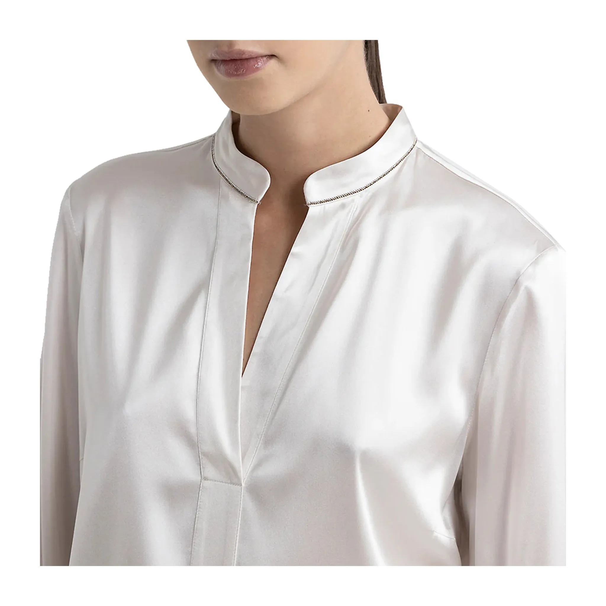 Camicia Donna in raso di seta lucido