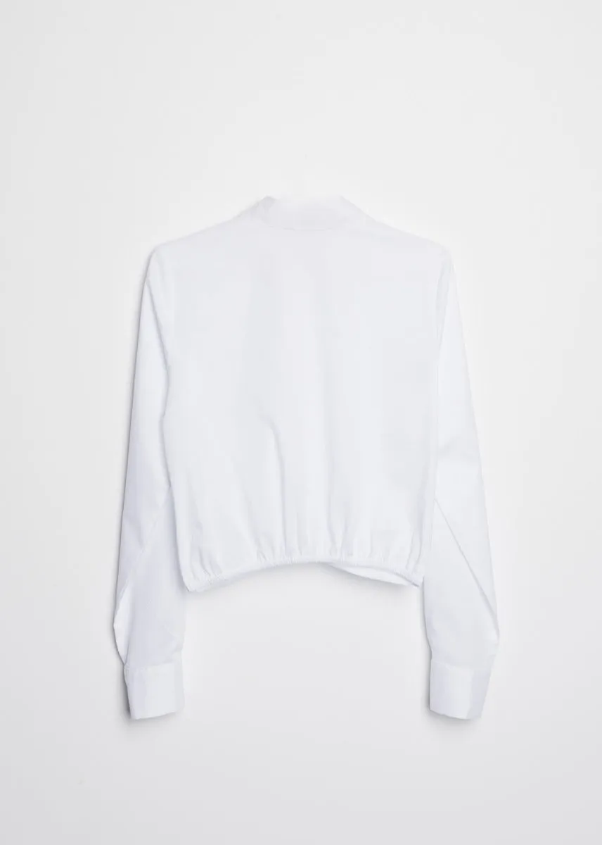 Camicia in popeline annodata