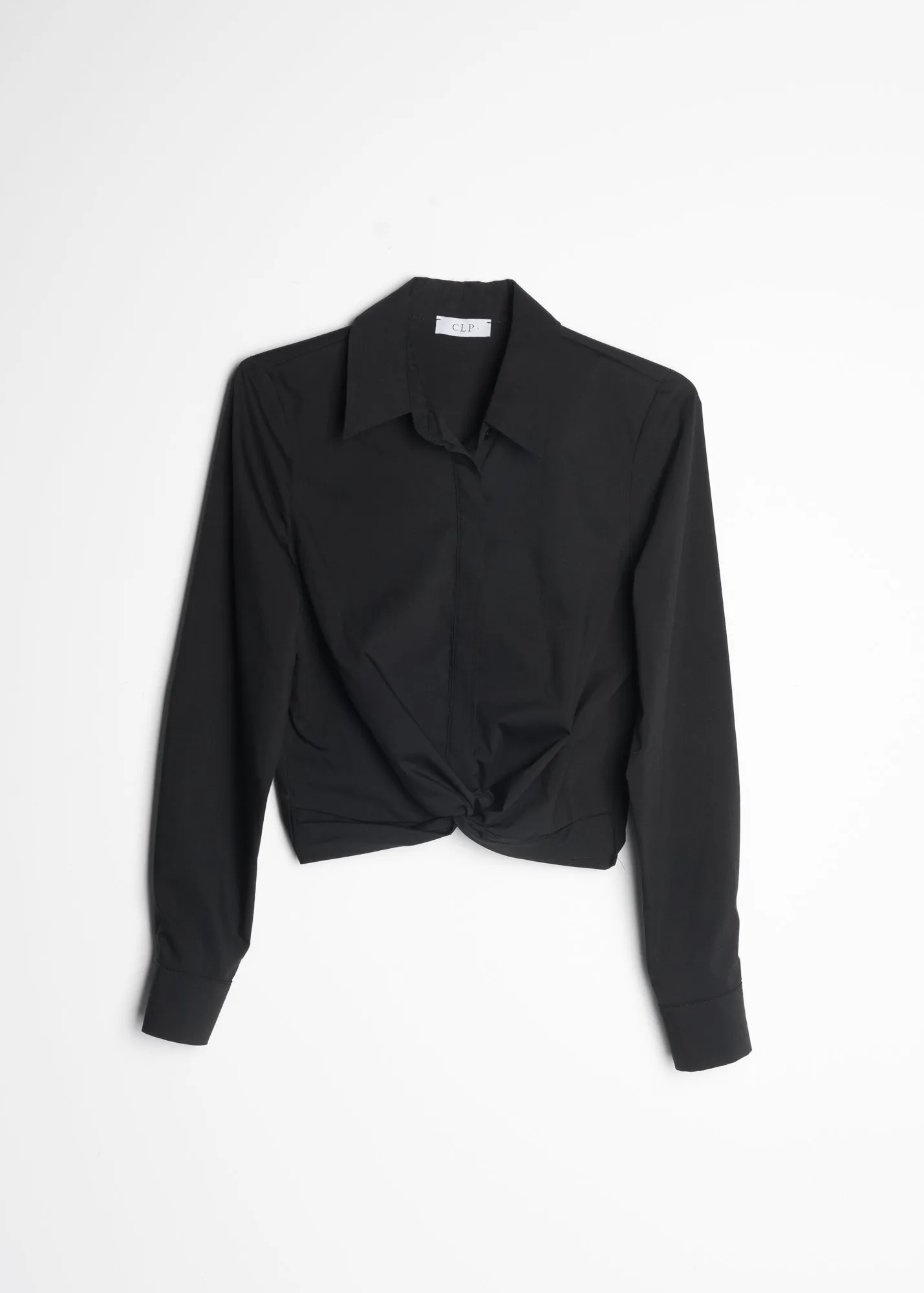 Camicia in popeline annodata