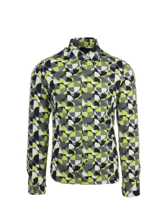 Camicia in tessuto tecnico fantasia