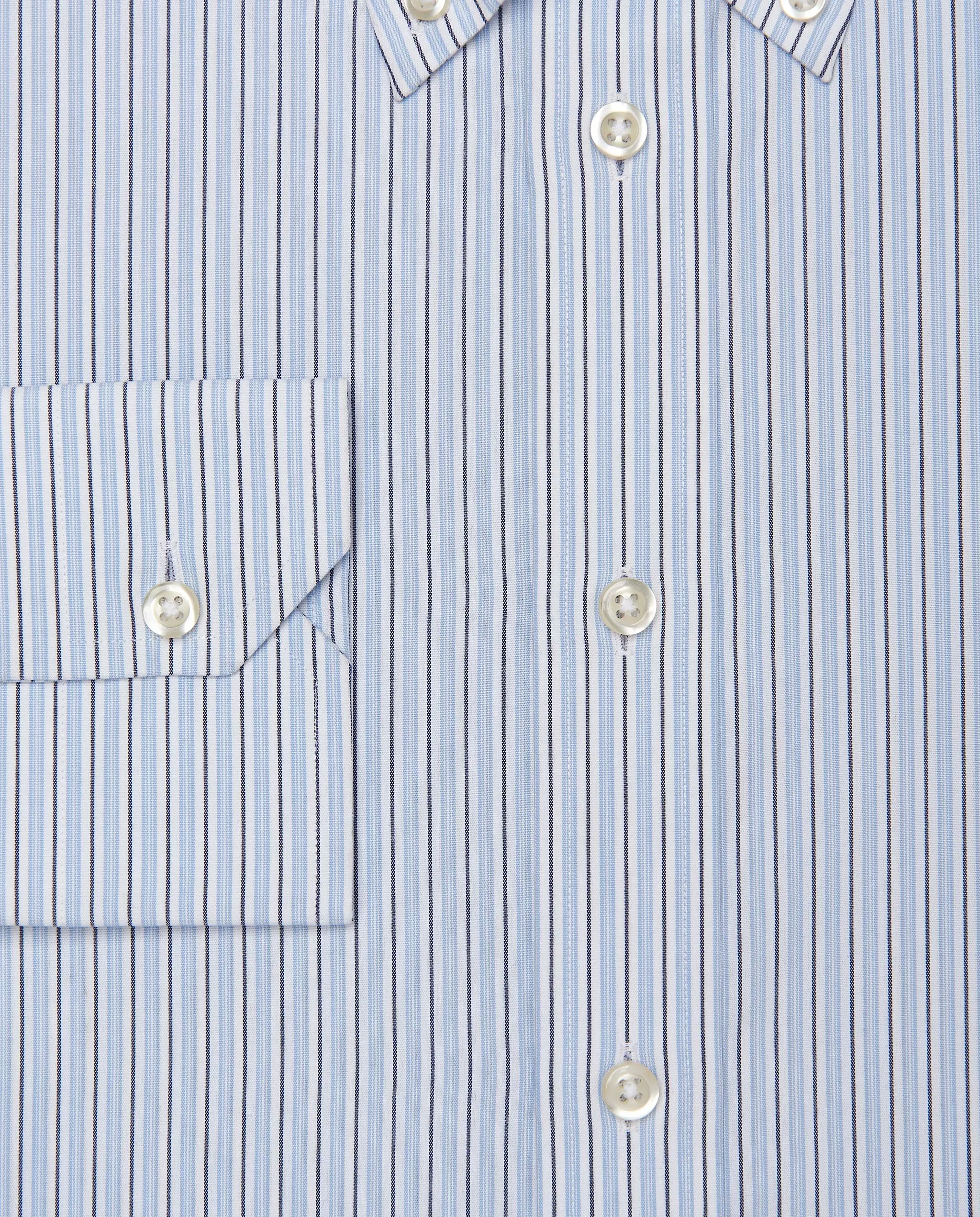 Camicia non iron con doppia riga e collo botton down button down    