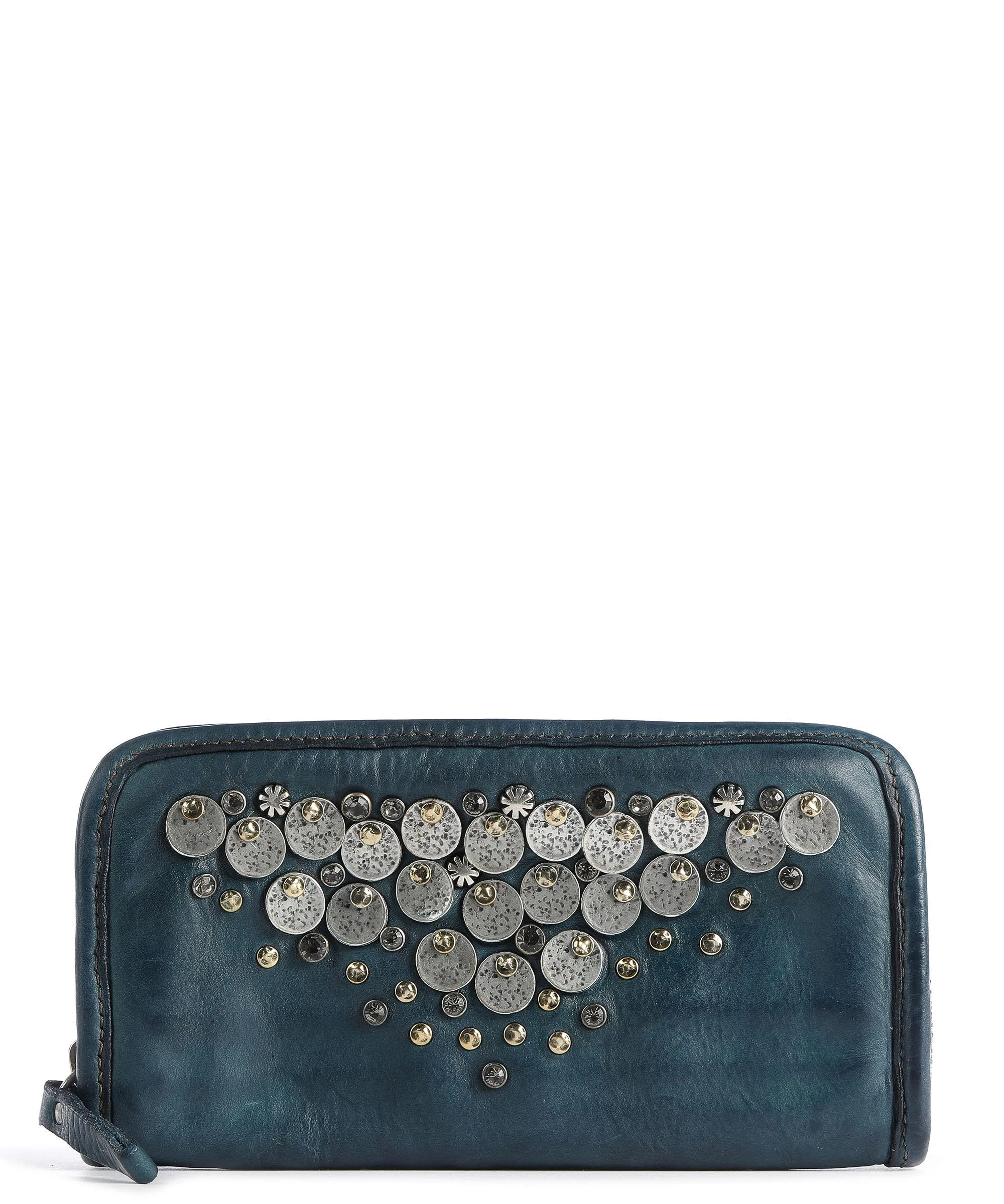  Campomaggi Prestige Portafoglio pelle di vacchetta grana blu  