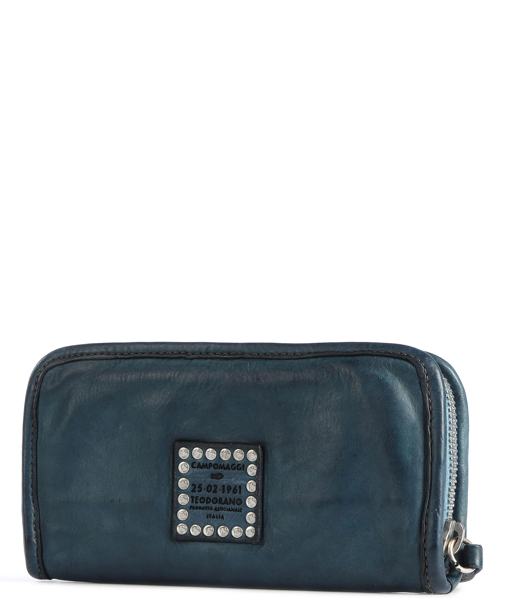  Campomaggi Prestige Portafoglio pelle di vacchetta grana blu  