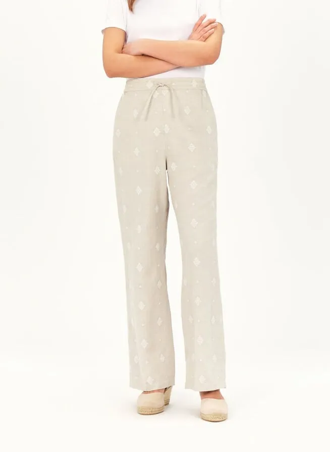  CAROLL   PURE - Pantaloni diritti stampati in misto cotone | Beige