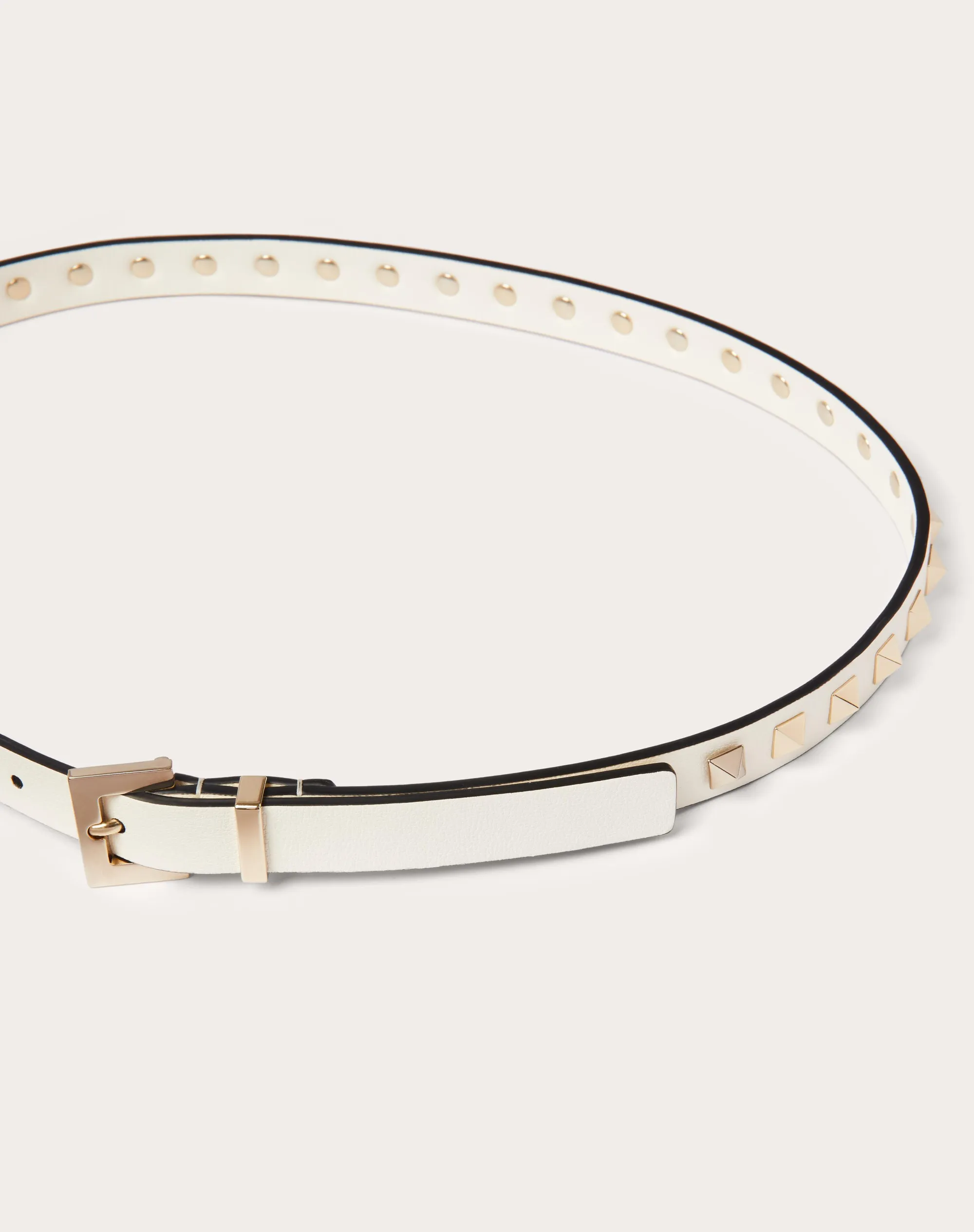 CINTURA ROCKSTUD IN VITELLO LUCIDO 15 MM