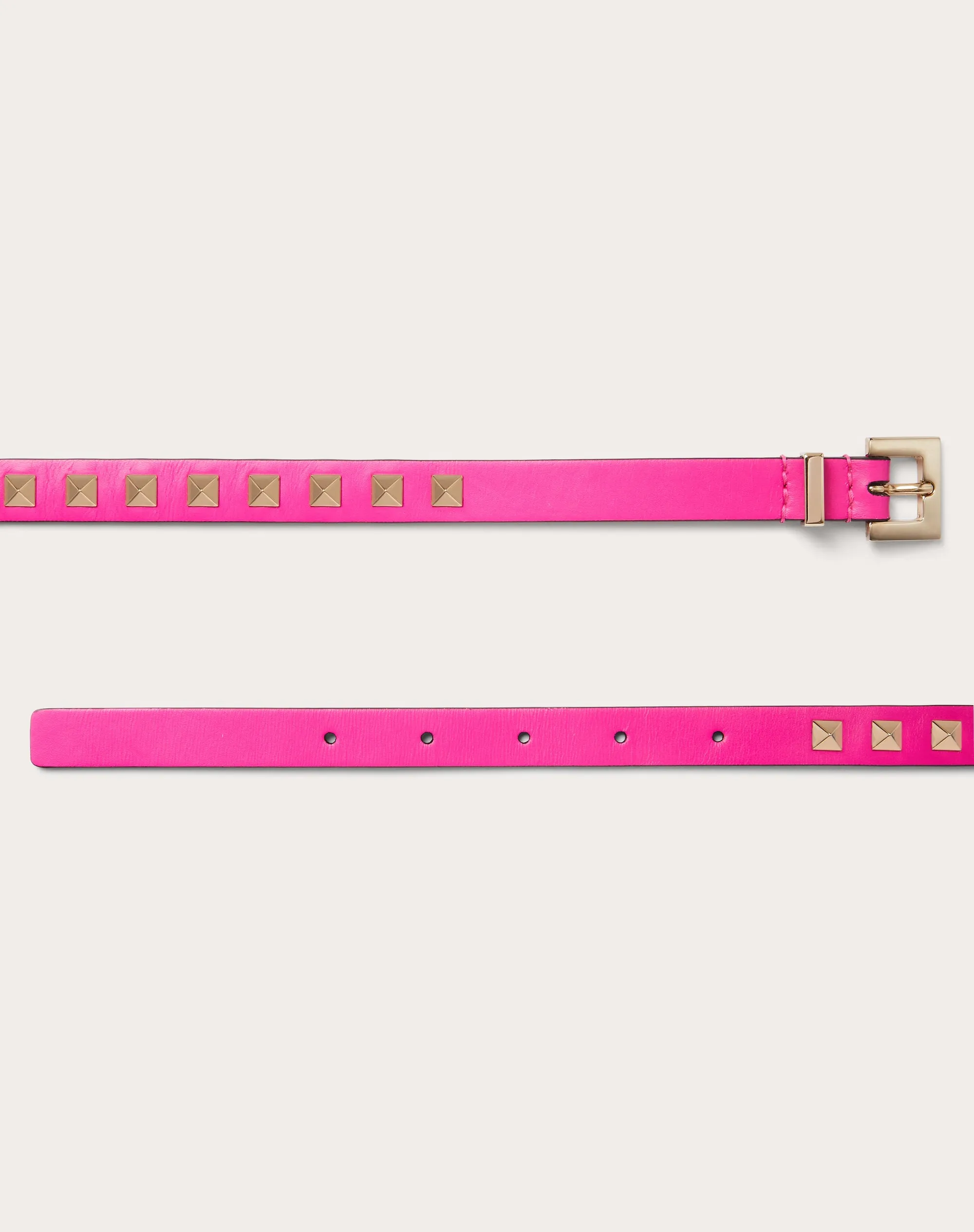 CINTURA ROCKSTUD IN VITELLO LUCIDO 15 MM