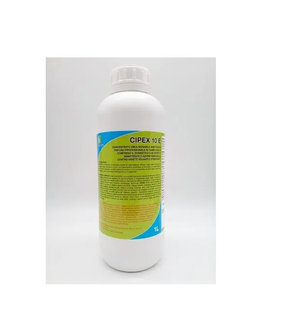 CIPEX 10E INSETTICIDA ADULTICIDA LIQUIDO A BASE DI CIPERMETRINA lt.1 INSETTI VOLANTI E STRISCIANTI ZANZARE