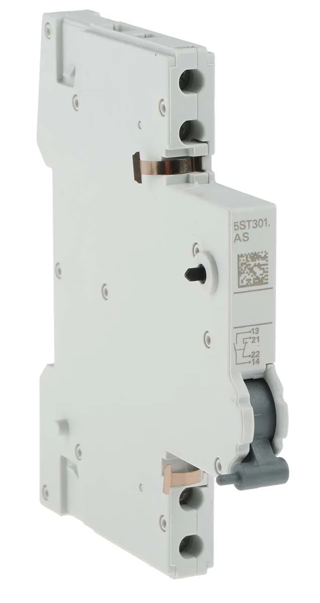 Contatto ausiliario Siemens, 2 contatti, 1 N/C + 1 N/A, per guida DIN, serie 5ST3