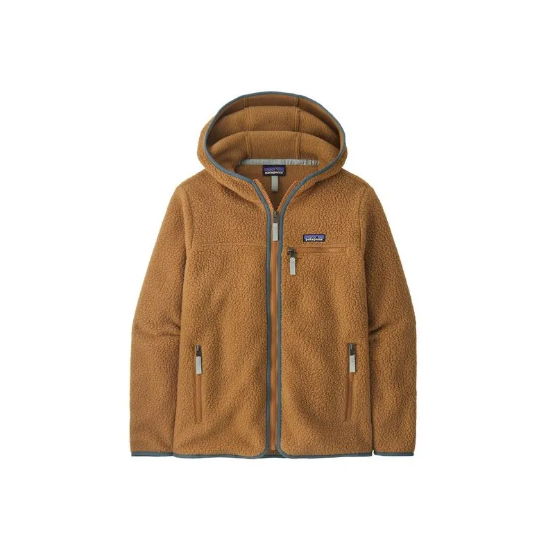 Donna Patagonia W's Retro Pile Hoody (Nest Brown w/New Green) in pile