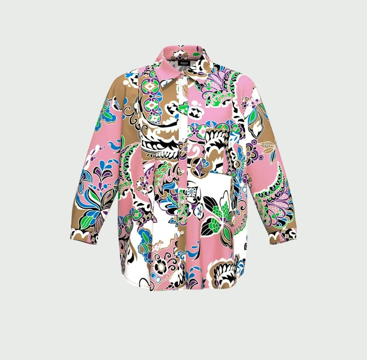 EMME di MARELLA camicia donna lino fantasia ATTICA 24151111922 006 MULTICOLOR estate 2024