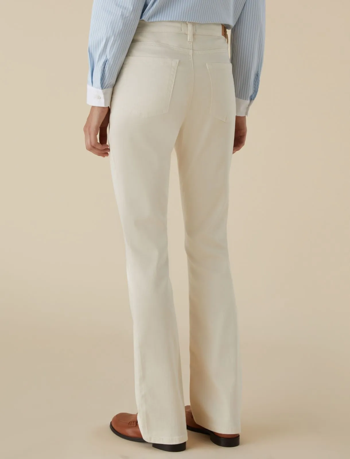 EMME di MARELLA pantaloni donna flare ZANORA 24151311912 001 PANNA estate 2024