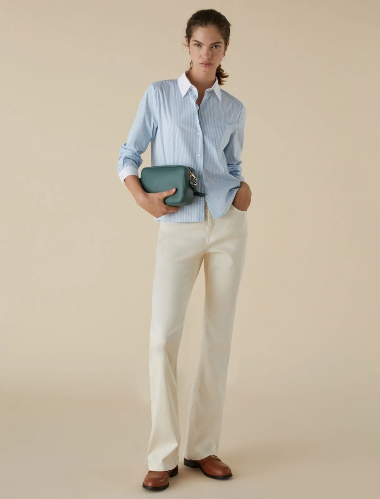 EMME di MARELLA pantaloni donna flare ZANORA 24151311912 001 PANNA estate 2024