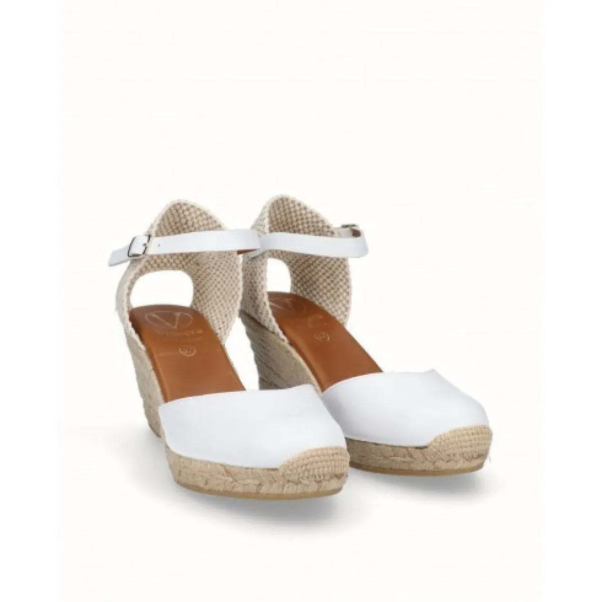 Espadrillas con zeppa iuta  crosta di pelle
